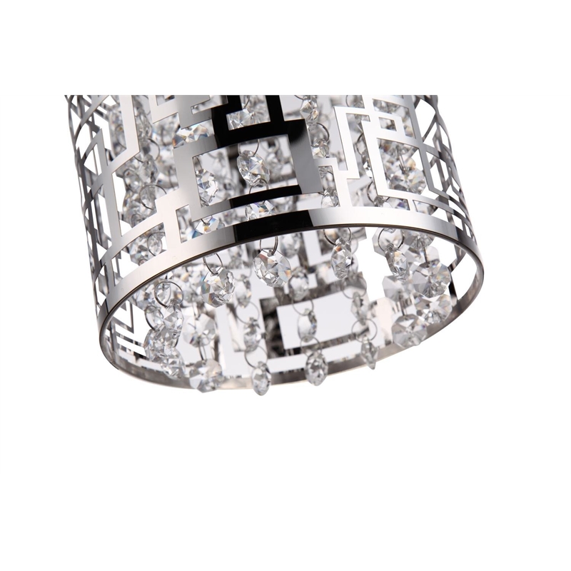 Bromi Design Metropolitan 1 Light Metal Pendant in Chrome