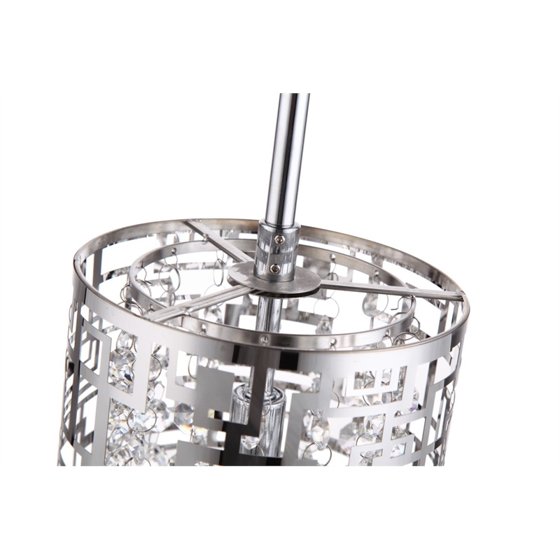 Bromi Design Metropolitan 1 Light Metal Pendant in Chrome