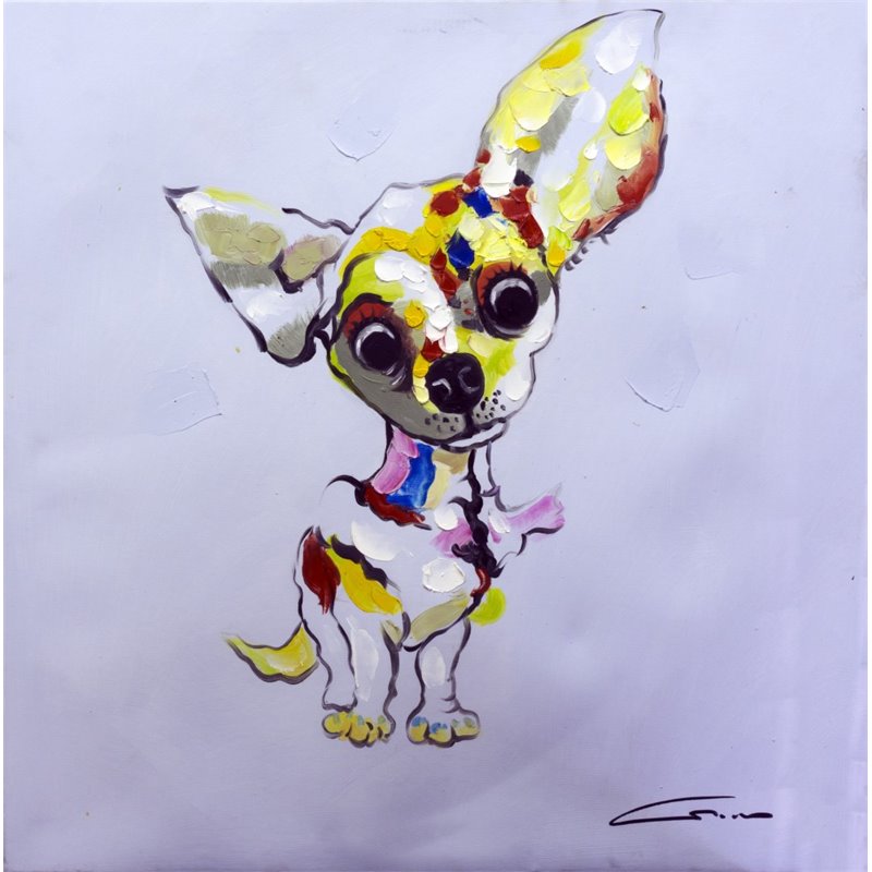 Bromi Design Chiwawa Hand Painted Canvas Wall Art