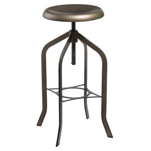 Bromi Design Clarence Metal Bar Stool in Rust