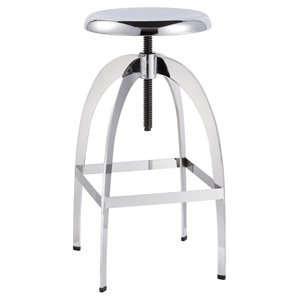 Bromi Design Graham Metal Bar Stool in Chrome