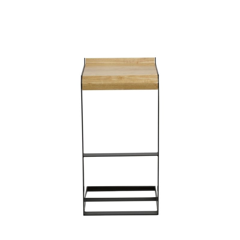 Bromi Design Logan Wood Bar Stool in Black