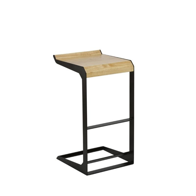 Bromi Design Logan Wood Bar Stool in Black