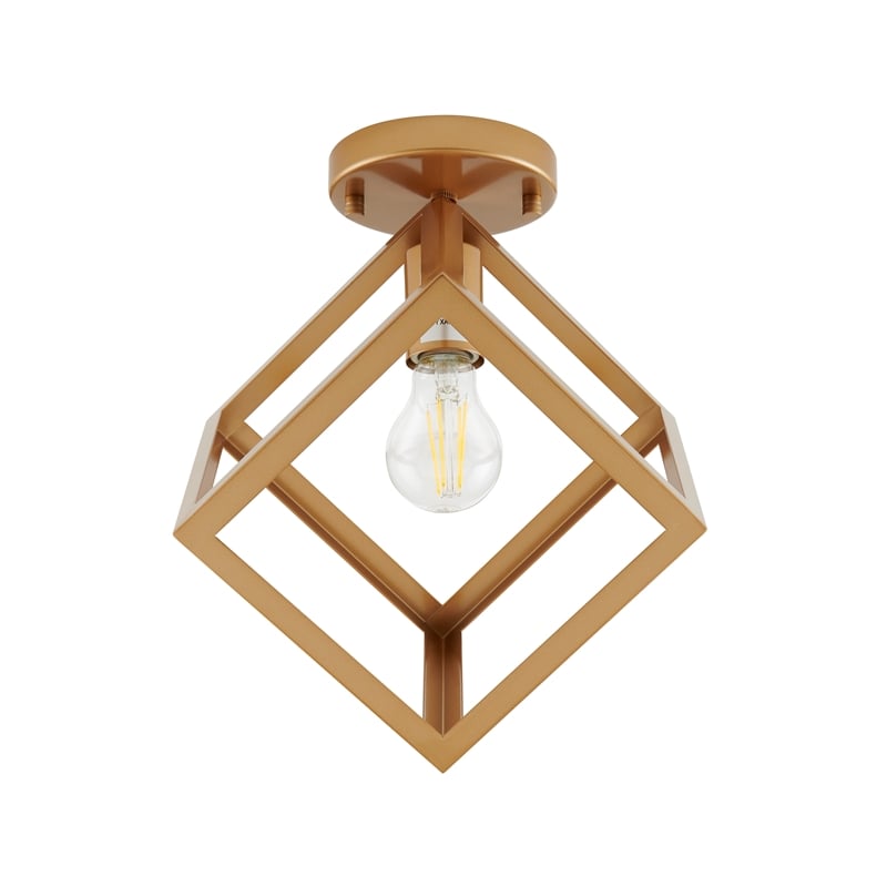 Sunset 11.4in 1 Light Gold Flush Mount Ceiling Fixture