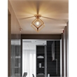 Sunset 11.4in 1 Light Gold Flush Mount Ceiling Fixture
