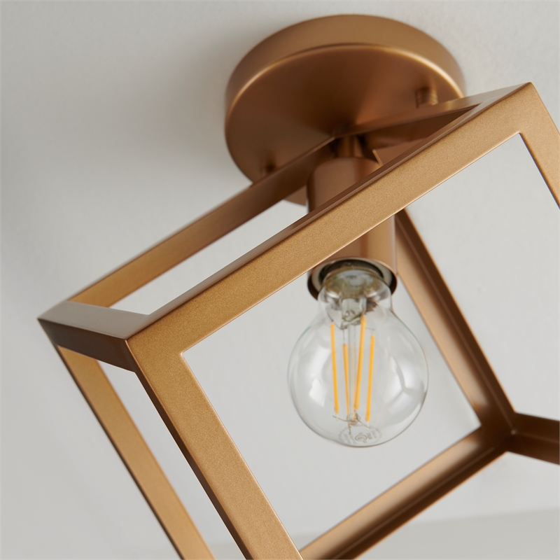 Sunset 11.4in 1 Light Gold Flush Mount Ceiling Fixture