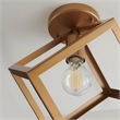Sunset 11.4in 1 Light Gold Flush Mount Ceiling Fixture