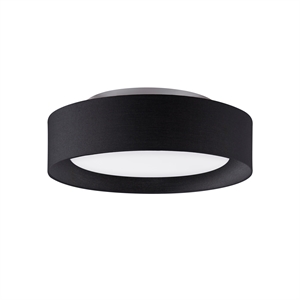naomi 15.75in. 3 light  flush mount ceiling fixture in black