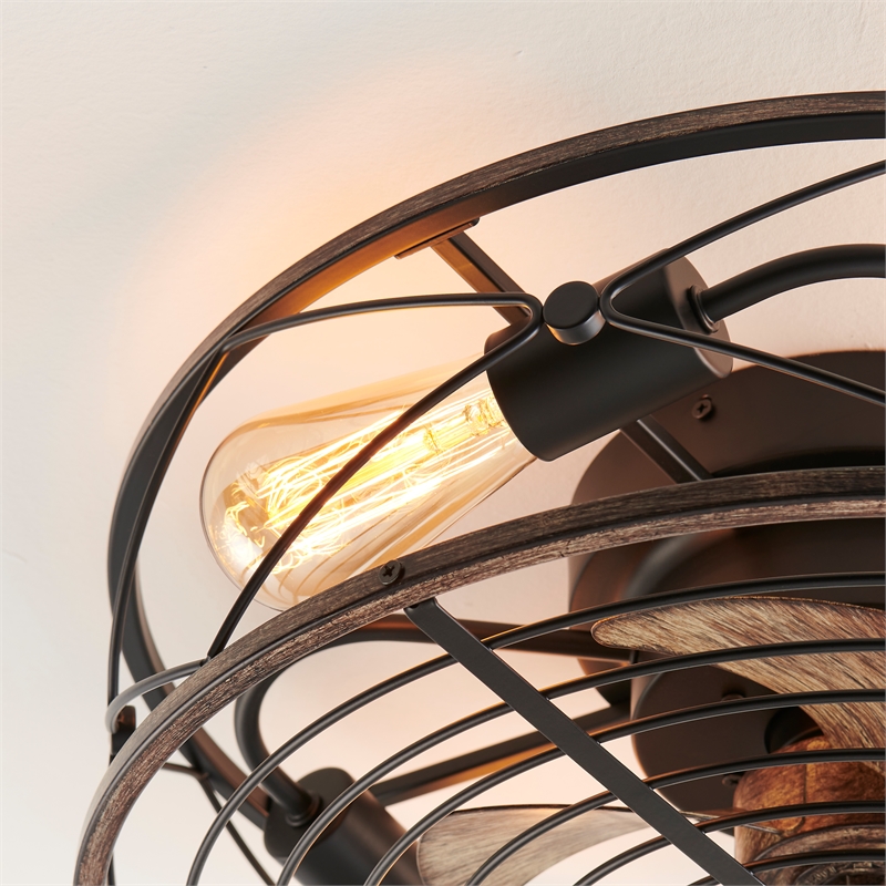 Cedar 4-Light Matt Black  Flush Mount Ceiling Fixture