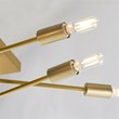 Halton 8 Light Gold Flushmount Ceiling Fixture with Bulbs