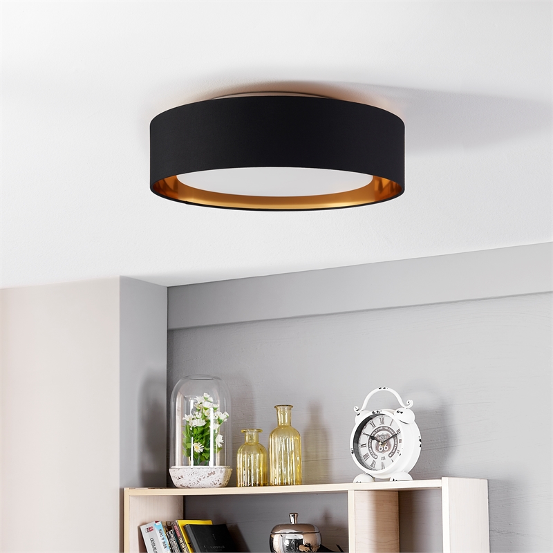 Naomi Flush mount  Black outside gold Inside