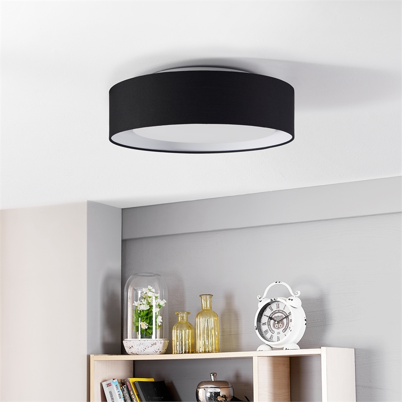 Naomi Flush mount  Black Outside/White Inside