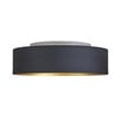 Lynch 10 in. 1-Light Black and Gold Flush Mount Ceiling Fixture