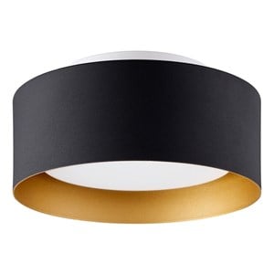 lynch 10 in. 1-light black and gold flush mount ceiling fixture