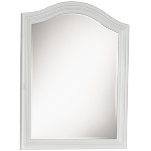 legacy classic madison arched dresser mirror in natural white painted wood