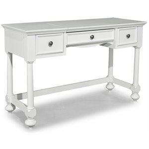 legacy classic madison 3 drawer student desk with lift top in white wood