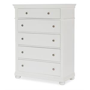 legacy classic canterbury five drawer chest natural white wood