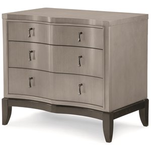 legacy classic symphony 3 drawer night stand in platinum & black tie wood