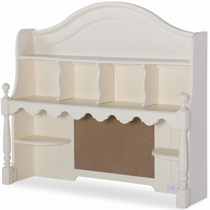 legacy classic summerset desk shelf hutch with corkboard in ivory color wood