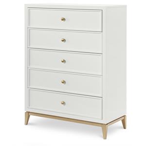 legacy classic chelsea by rachael ray five drawer chest in white wood