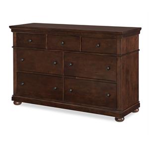 legacy classic canterbury seven drawer dresser warm cherry wood