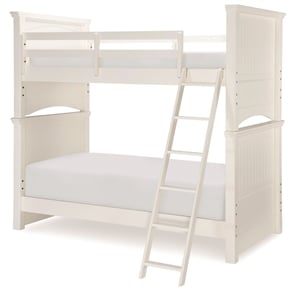 legacy classic summerset twin over twin bunk bed in distressed ivory color wood
