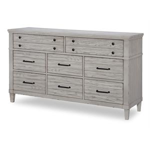 belhaven eight drawer dresser in weathered plank finish wood