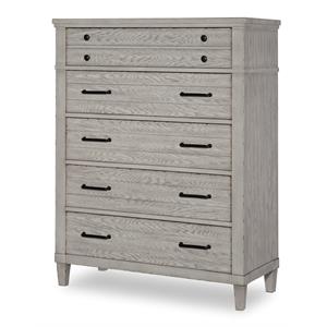 belhaven five drawer chest in weathered plank finish wood