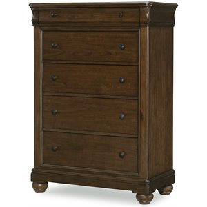 coventry five drawer chest in classic cherry finish wood