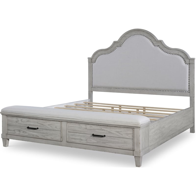 Belhaven King Upholstered Panel Bed W, Upholstered King Bed Frame With Footboard