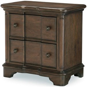stafford 2-drawer hard wood traditional night stand in rustic cherry