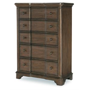 stafford wood cherry brown 6 drawer chest