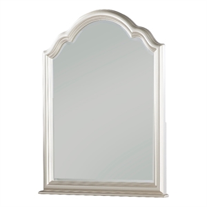 vogue silver wood arched beveled vertical dresser mirror