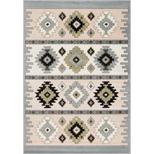 l'baiet willow green/gray southwestern vintage aztec area rug