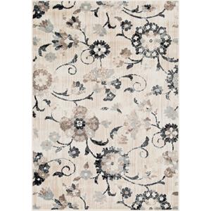 l'baiet quinn cream/brown/beige modern floral area rug