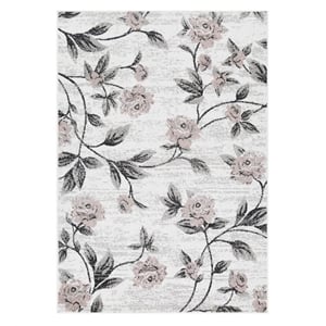 L'Baiet Luna Pink Floral Home Decor 8' x 10' Fabric Area Rug