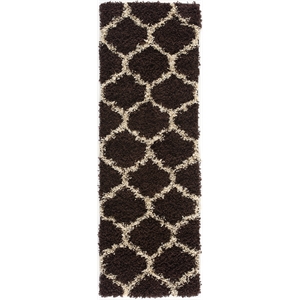 l'baiet anabelle cozy brown/beige modern plush soft shag area rug