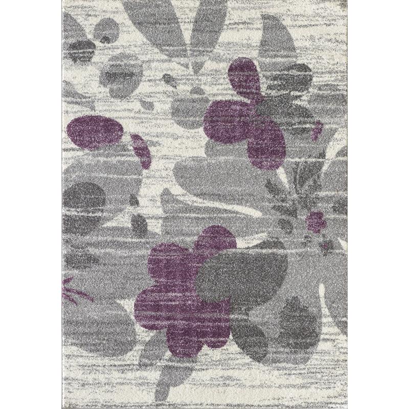 L Baiet Amy Gray Modern Fl Accent 5, Grey And Purple Area Rug