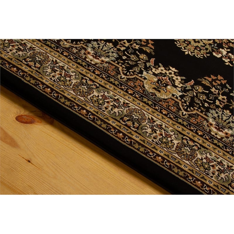 L'Baiet Madeleine Black Oriental 4' x 6' Fabric Area Rug