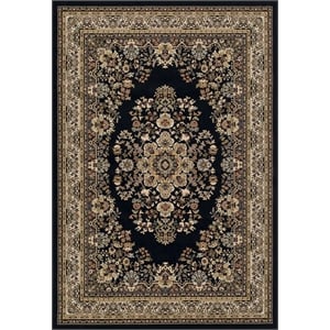 L'Baiet Madeleine Black Oriental 5' x 7' Fabric Area Rug