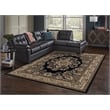 L'Baiet Madeleine Black Oriental 8' x 10' Fabric Area Rug