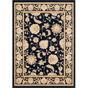 L'Baiet Claudia Blue Oriental 5' x 7' Fabric Area Rug