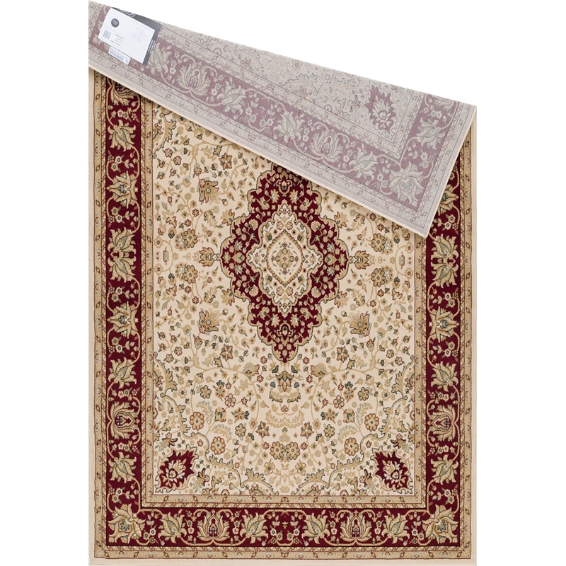 L'Baiet Agatha Beige Oriental 5' x 7' Fabric Area Rug