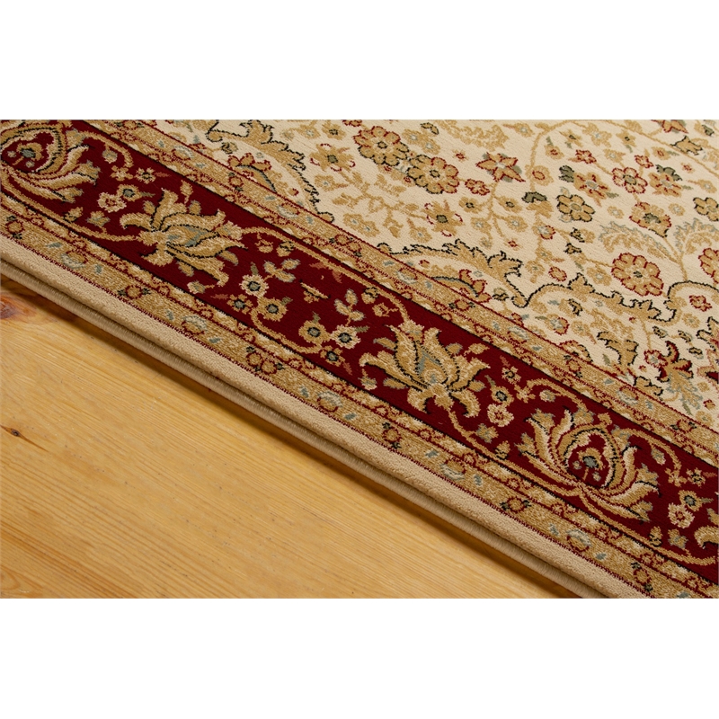 L'Baiet Agatha Beige Oriental 5' x 7' Fabric Area Rug