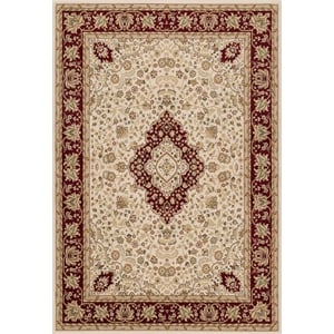 L'Baiet Agatha Beige Oriental 5' x 7' Fabric Area Rug