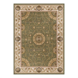 L'Baiet Serilda Green Oriental 4' x 6' Fabric Area Rug