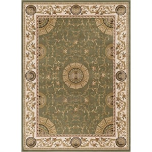 L'Baiet Serilda Green Oriental 8' x 10' Fabric Area Rug
