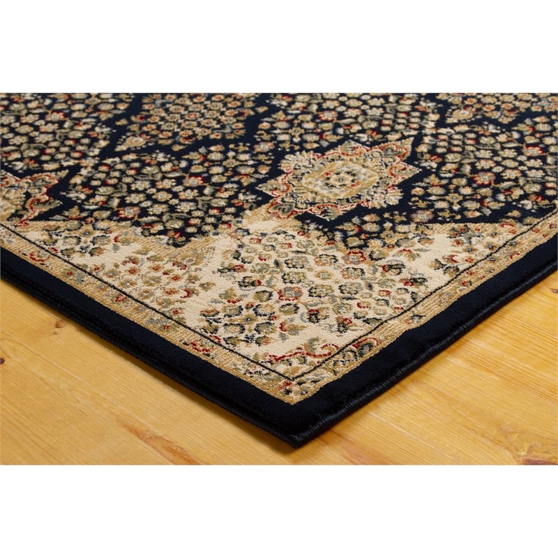 L'Baiet Stella Blue Oriental 5' x 7' Fabric Area Rug