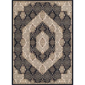 L'Baiet Stella Blue Oriental 8' x 10' Fabric Area Rug