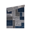 L'Baiet Verena Blue Geometric 5 ft. x 7 ft. Fabric Area Rug